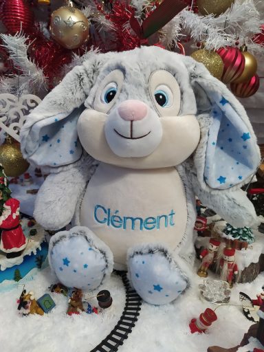 Lapin en Peluche Personnalisé – Broderie du Prénom Lapin en Peluche Personnalisé – Broderie du Prénom