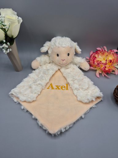 Doudou Mouton Brodé – Souvenir de Naissance Unique Doudou Mouton Brodé – Souvenir de Naissance Unique