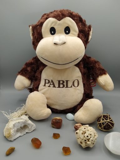 Singe en Peluche Personnalisé – Broderie du Prénom Singe en Peluche Personnalisé – Broderie du Prénom