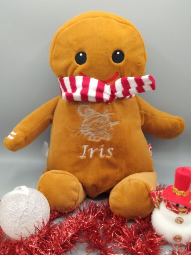 Peluche Pain d’Épices Personnalisée – Souris et Prénom Brodés Peluche Pain d’Épices Personnalisée – Souris et Prénom Brodés
